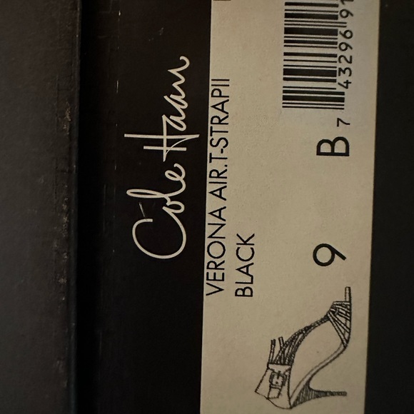 Super Sexy Black Cole Haan Stiletto Sandals Sz 9 - Picture 9 of 10